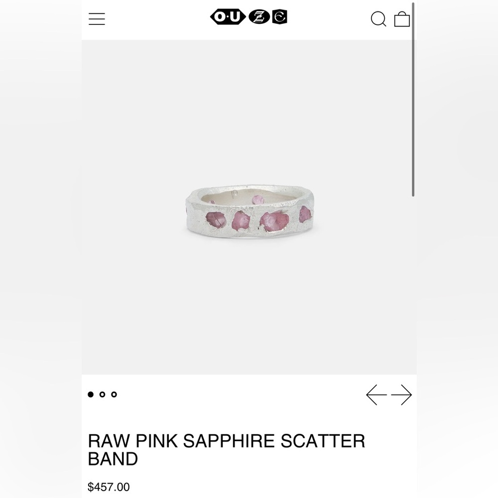 Ouze RAW PINK SAPPHIRE SCATTER BAND